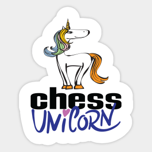 Chess Unicorn Sticker